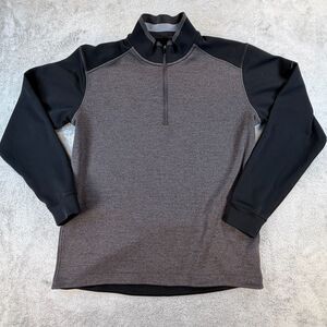 Nike Golf Dri-Fit Pullover Men’s Medium 1/4 Zip Gray Black Tour Performance